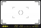 stock photo of setting  - camera viewfinder with exposure and camera settings - JPG 