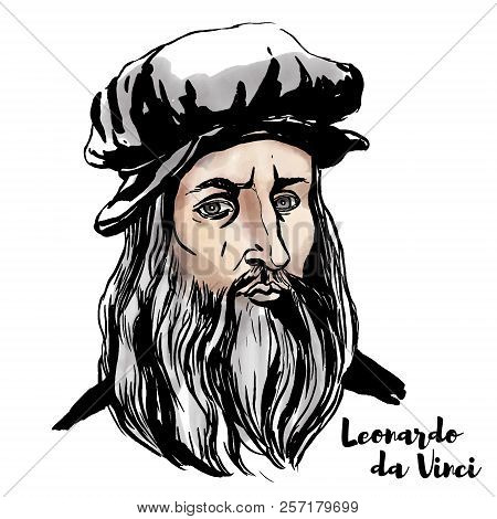 Poster: Leonardo Da Vinci Watercolor Vector