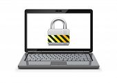 stock photo of latch  - Computer security concept - JPG 