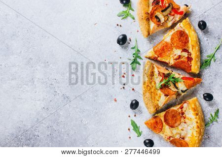 Poster: Traditional Italian Pizza Vegetables Ingredients