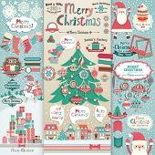 stock photo of holidays  - Christmas scrapbook elements - JPG 