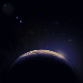 foto of blue sky  - Earth blue planet in space with star for your design - JPG 