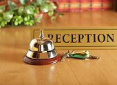 image of reception  - old hotel bell - JPG 