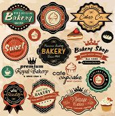 picture of food  - Collection of vintage retro grunge food labels - JPG 