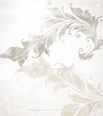 image of holidays  - Invitation vintage card with floral ornament with flower for retro design - JPG 