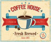 picture of illustration  - Vintage Coffee House card - JPG 
