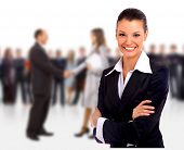 pic of team  - businesswoman and shis team isolated over a white background - JPG 