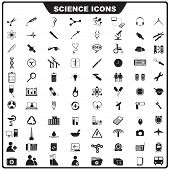 stock photo of science  - vector illustration of complete set of science icon - JPG 