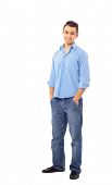 pic of over white  - young man isolated over white background - JPG 