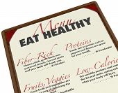 stock photo of food  - Eat healthy with this menu of food items that are good for you - JPG 
