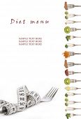 picture of places  - diet menu with the place for your text - JPG 