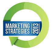 image of strategy  - 2013 Marketing strategies cycle illustration design over white - JPG 