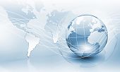 picture of future  - Planet earth and technology background with computer objects - JPG 