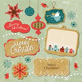 image of home  - Set of Vintage Christmas and New Year elements - JPG 