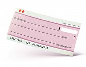 stock photo of banking  - Vector illustration of bank check isolated on the white background - JPG 