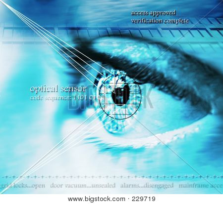 Picture or Photo of This photo represents modern identification scanning technolgy