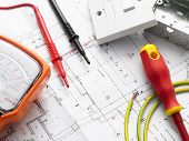 image of wire  - Electrical Equipment On House Plans - JPG 