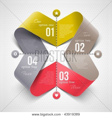 Picture or Photo of Abstract shape with infographics elements - vector illustration