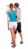 picture of map  - Back view journey of the young couple looking at the map - JPG 