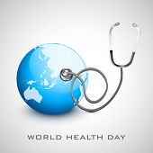 image of health  - World health day concept with globe - JPG 