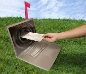 stock photo of e-mail  - photo of colorful concept of sending e - JPG 