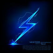 picture of illustration  - illustration of sparkling lightning bolt with electric effect - JPG 