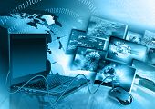 foto of technology  - Television and internet production technology concept - JPG 