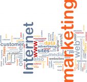 stock photo of internet  - Word cloud concept illustration of internet marketing - JPG 