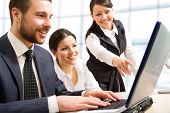 image of meeting  - Business team at a meeting in a  modern office environment - JPG 