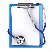 foto of pressure  - Blank medical clipboard with stethoscope - JPG 