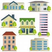image of buildings  - This graphic is building icons set - JPG 