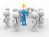 stock photo of leadership  - 3d people  - JPG 