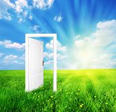 stock photo of world  - Door to new world - JPG 