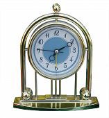 stock photo of tick tock  - Decorative clock isolated over white with clipping path - JPG 