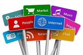 stock photo of globe  - Internet and social media concept - JPG 