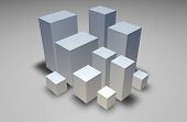 picture of puzzel  - 3d shapes representing a city - JPG 